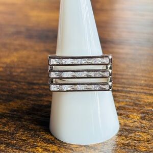 Diamond CZ “April Birthday” Ring by Bomb Party size 8